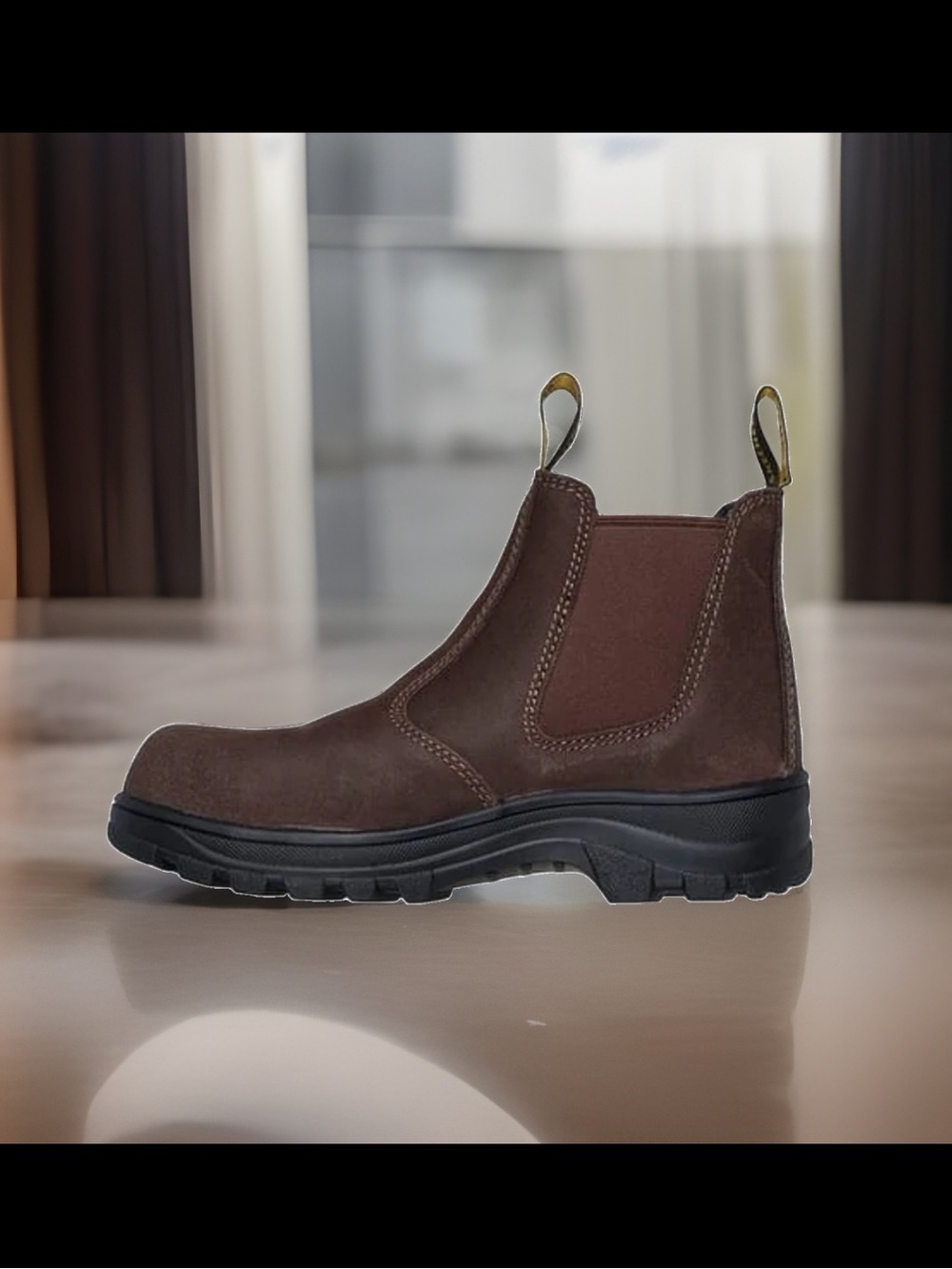 Skechers Workshire Jannit Steel Toe Memory Foam Work Slip-On Chelsea Ankle Boot